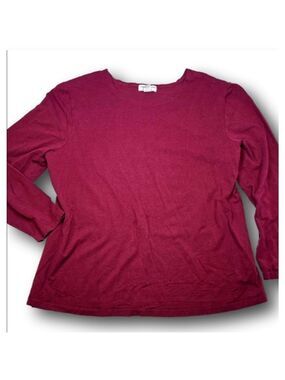 Women's August Max Woman Maroon Long Sleeve Tee 3X